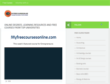 Tablet Screenshot of myfreecoursesonline.com
